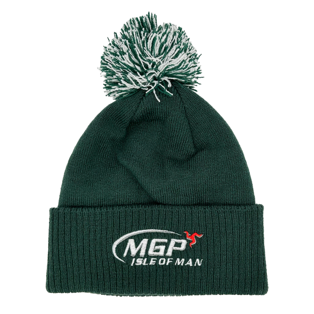 MANX GRAND PRIX - GREEN BOBBLE HAT 24MGP-GB